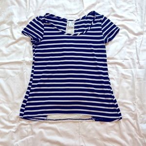 Navy & White Stripe Shirt